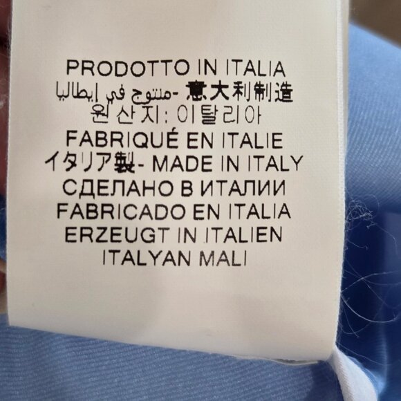 NWT Brognano Safari Jacket Sz S to XL Oversized Light Blue Satiny Designer Italy - Picture 12 of 14